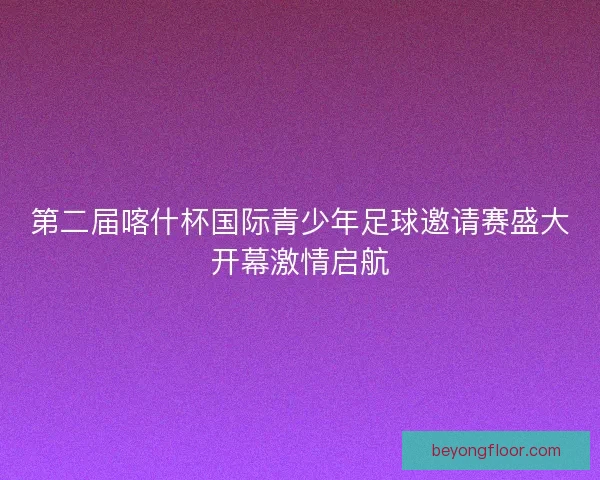 第二届喀什杯国际青少年足球邀请赛盛大开幕激情启航