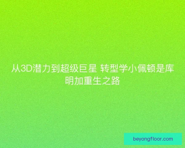 从3D潜力到超级巨星 转型学小佩顿是库明加重生之路