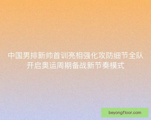 中国男排新帅首训亮相强化攻防细节全队开启奥运周期备战新节奏模式 中国男排新帅首训亮相强化攻防细节全队开启奥运周期备战新节奏模式